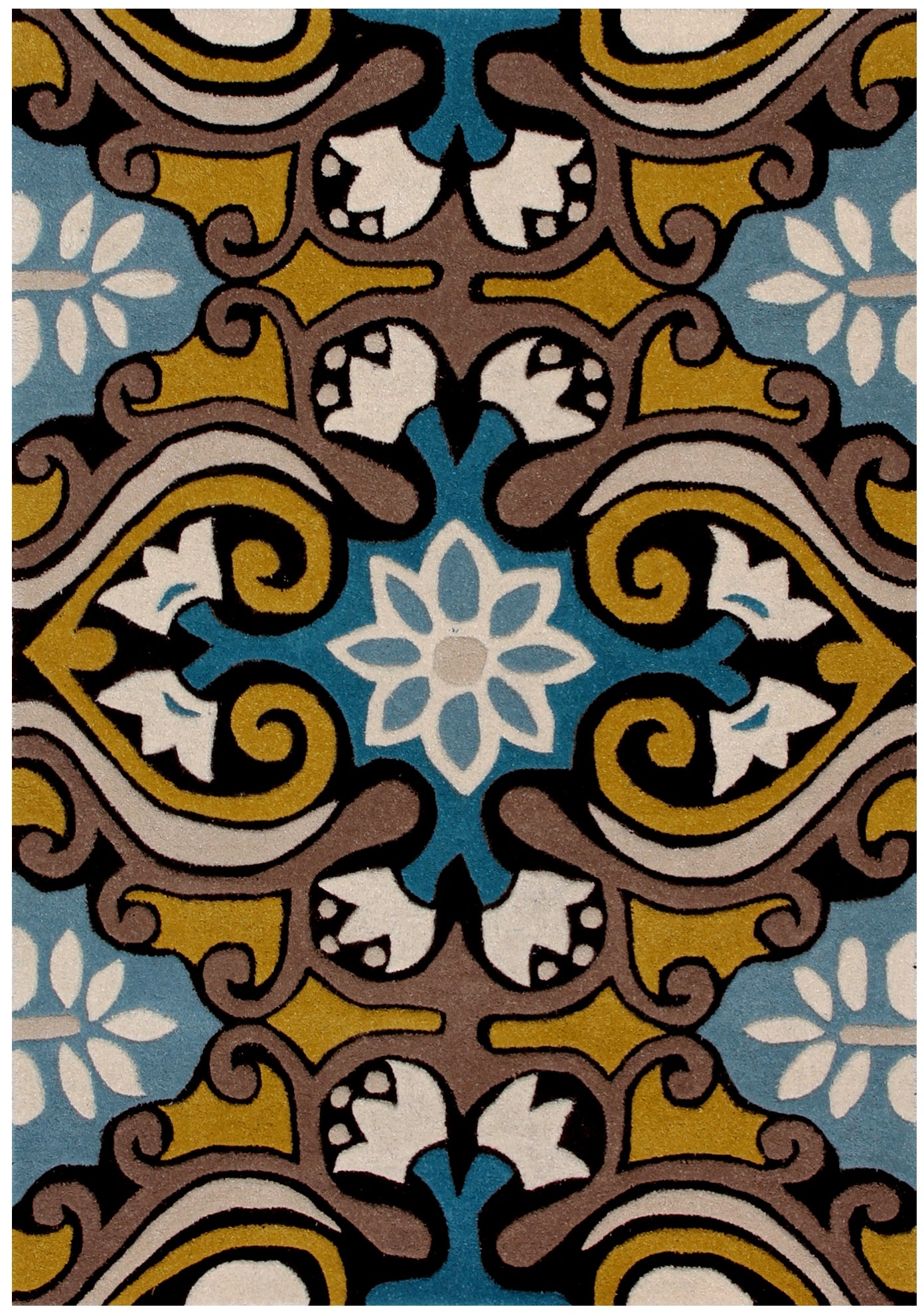 Safavieh Wyndham Wyd327A Blue/Multi Rug.