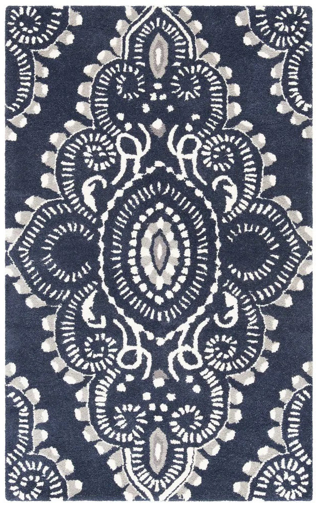 Safavieh Wyndham Wyd372C Dark Grey/Ivory Rug.