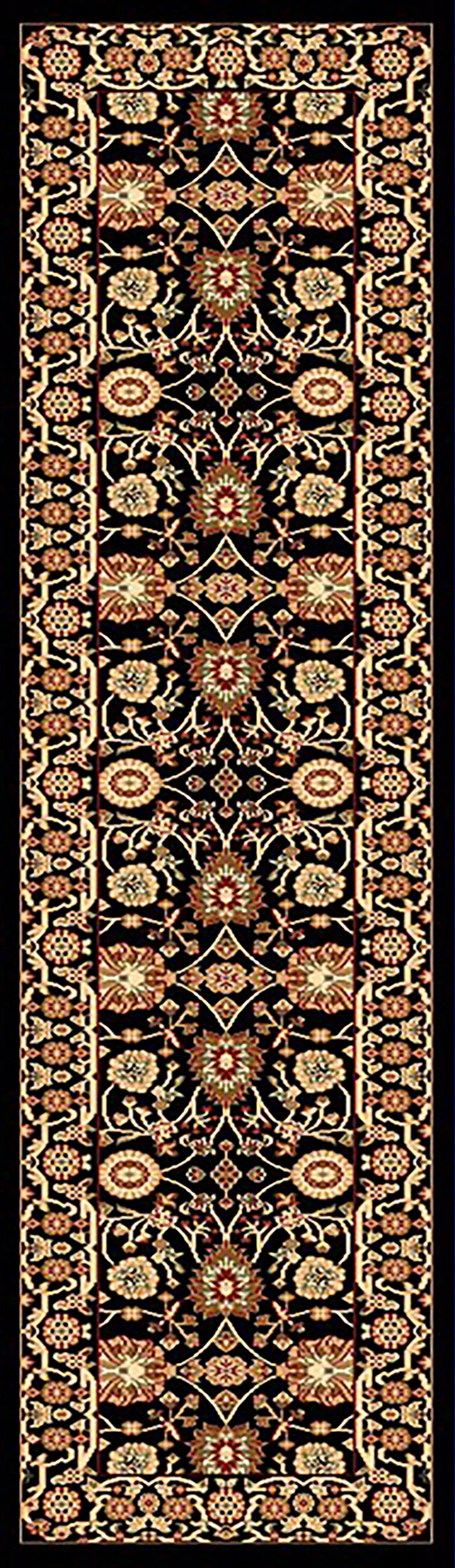 Dynamic Rugs Yazd 2803 Black / Black Rugs - runner view