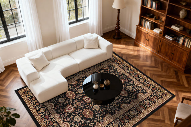 Dynamic Rugs Yazd 2803 Black / Black Rugs - room scene