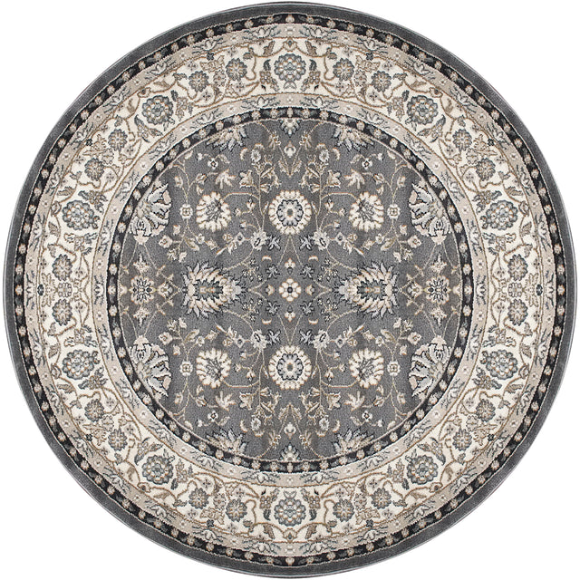 Dynamic Rugs Yazd 2803 Power Loomed Traditional Grey/Ivory Rug