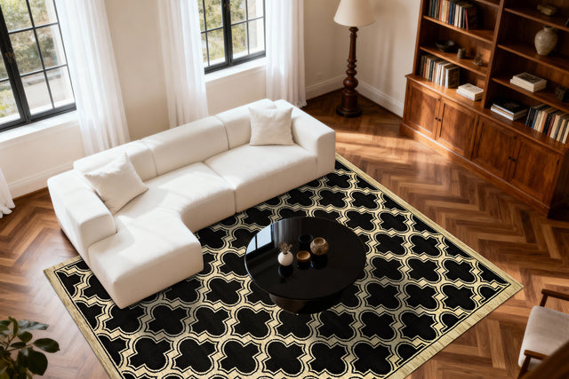 Dynamic Rugs Yazd 2816 Black Rugs - room scene