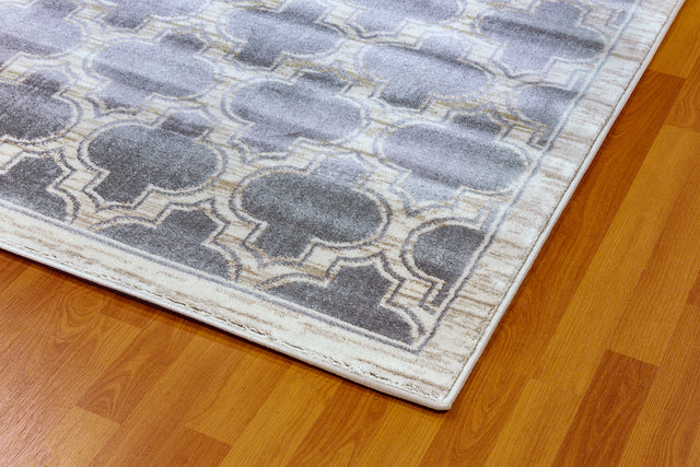 Dynamic Rugs Yazd 2816 Grey / Ivory Rugs - corner detail