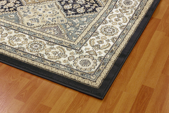 Dynamic Rugs Yazd 8471 Grey / Ivory Rugs - corner detail