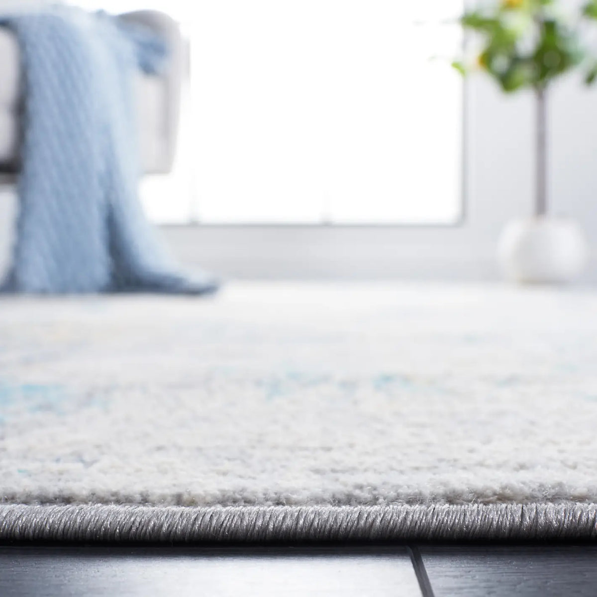 Safavieh Jasper 100 4'-0" x 6'-0" Rug in Ivory / Blue