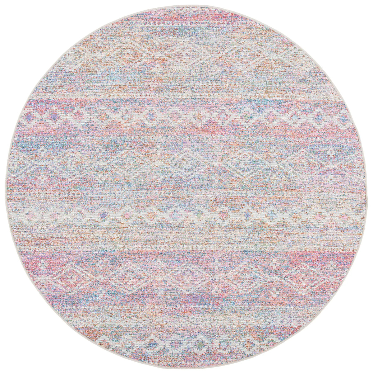 Safavieh Summer 6'-7" x 6'-7" Rug in Ivory / Pink