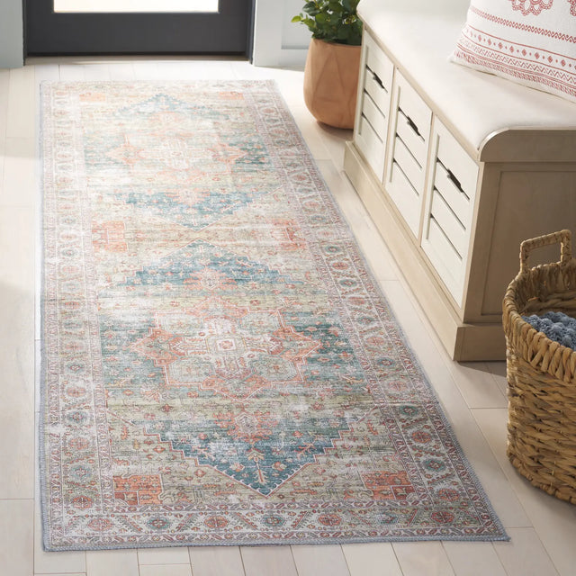 Safavieh Arizona 2'-6" x 8'-0" Rug in Sage / Rust