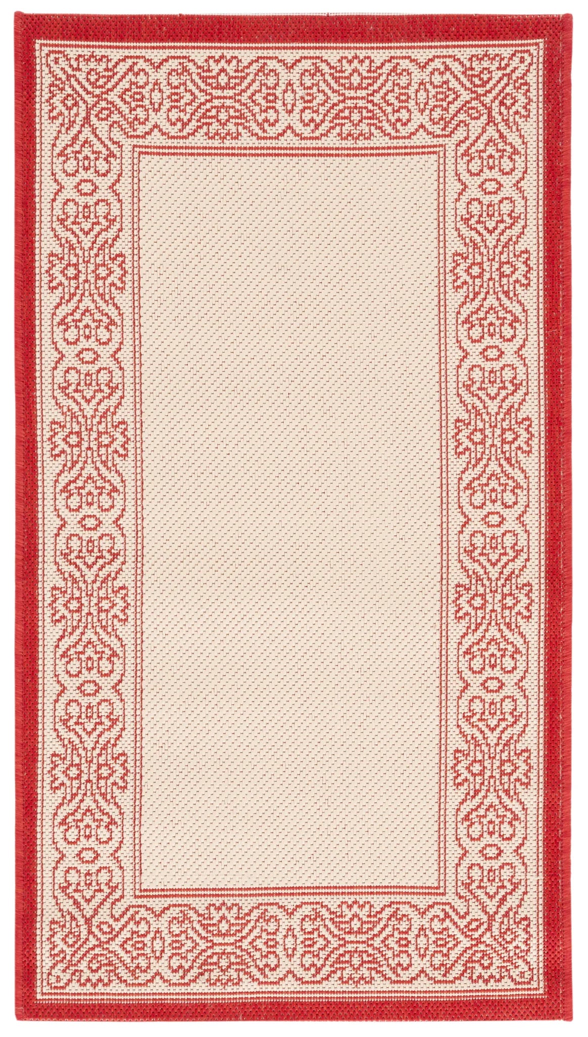 Safavieh Courtyard 2'-0" x 3'-7" Rug in Natural / Red