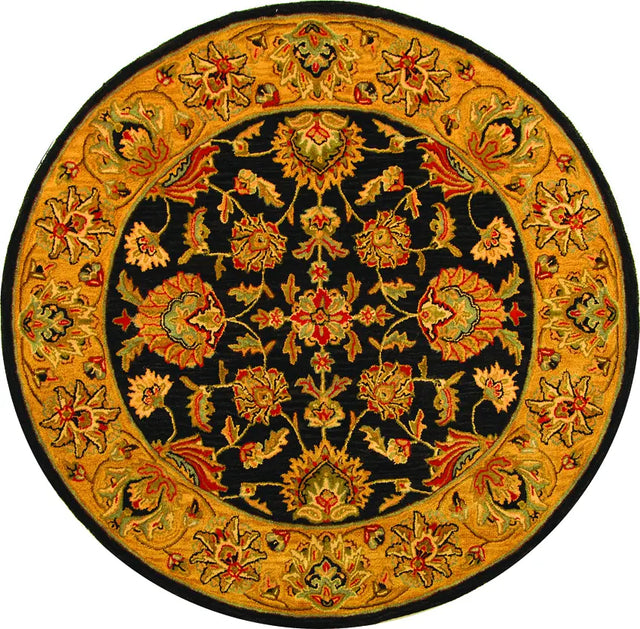Safavieh Heritage 6'-0" x 6'-0" Rug in Charcoal / Gold
