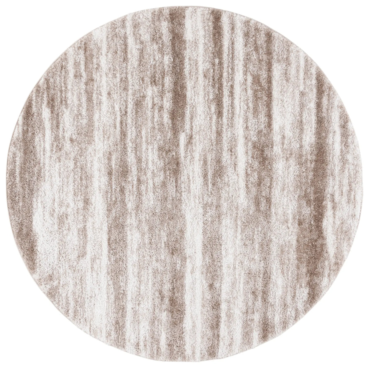 Safavieh Penelope Shag 6'-7" x 6'-7" Rug in Taupe / Ivory