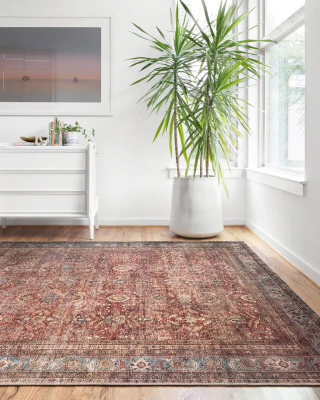 Loloi Layla Lay-01 Brick / Blue Rugs - room scene 1