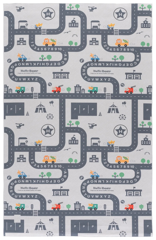 Safavieh Tacoma Kids 100 5'-0" x 8'-0" Rug in Ivory / Grey