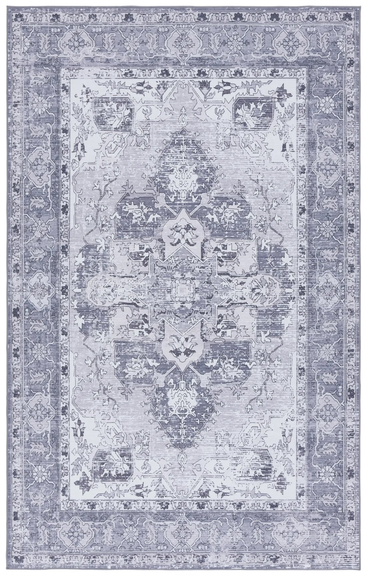 Safavieh Tucson 4'-0" x 6'-0" Rug in Dark Grey / Light Grey