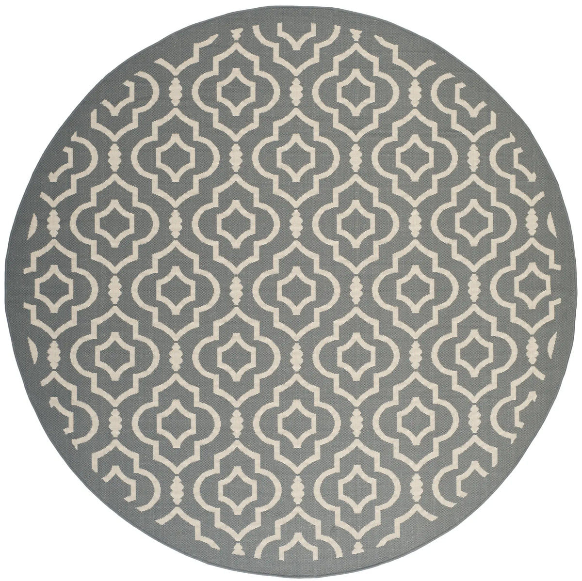 Safavieh Courtyard 7'-10" x 7'-10" Rug in Anthracite / Beige