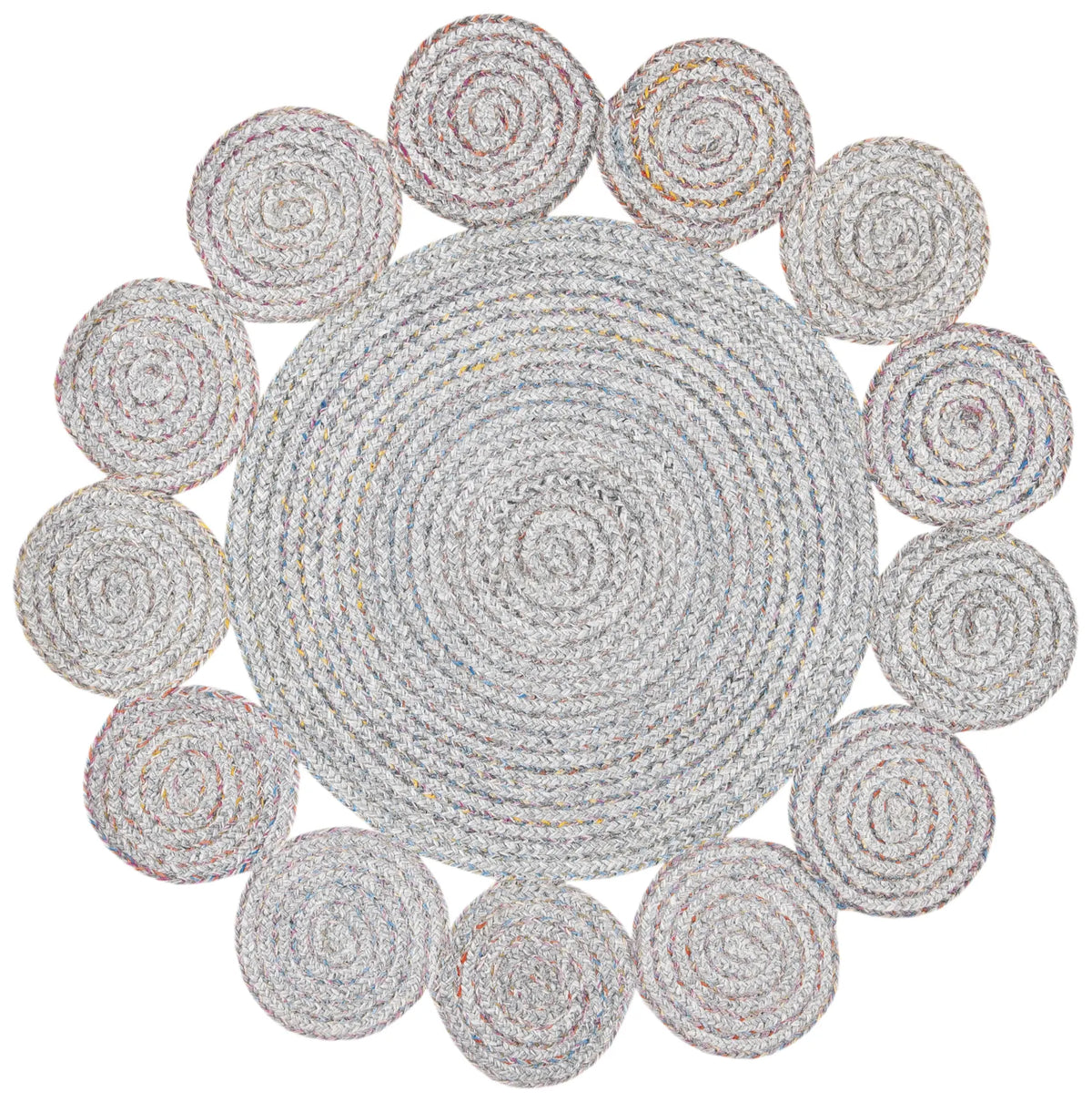 Safavieh Cape Cod 3'-0" x 3'-0" Rug in Grey / Pink