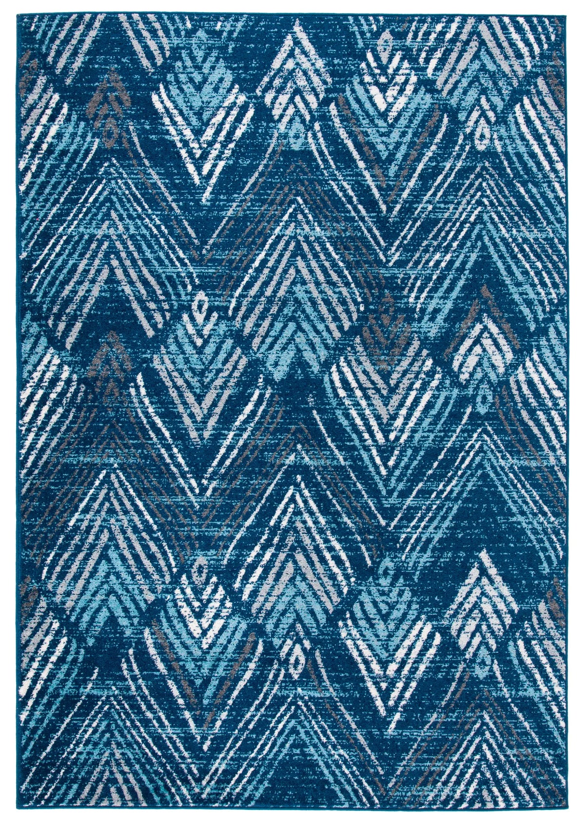 Safavieh Amsterdam 4'-0" x 6'-0" Rug in Navy / Aqua