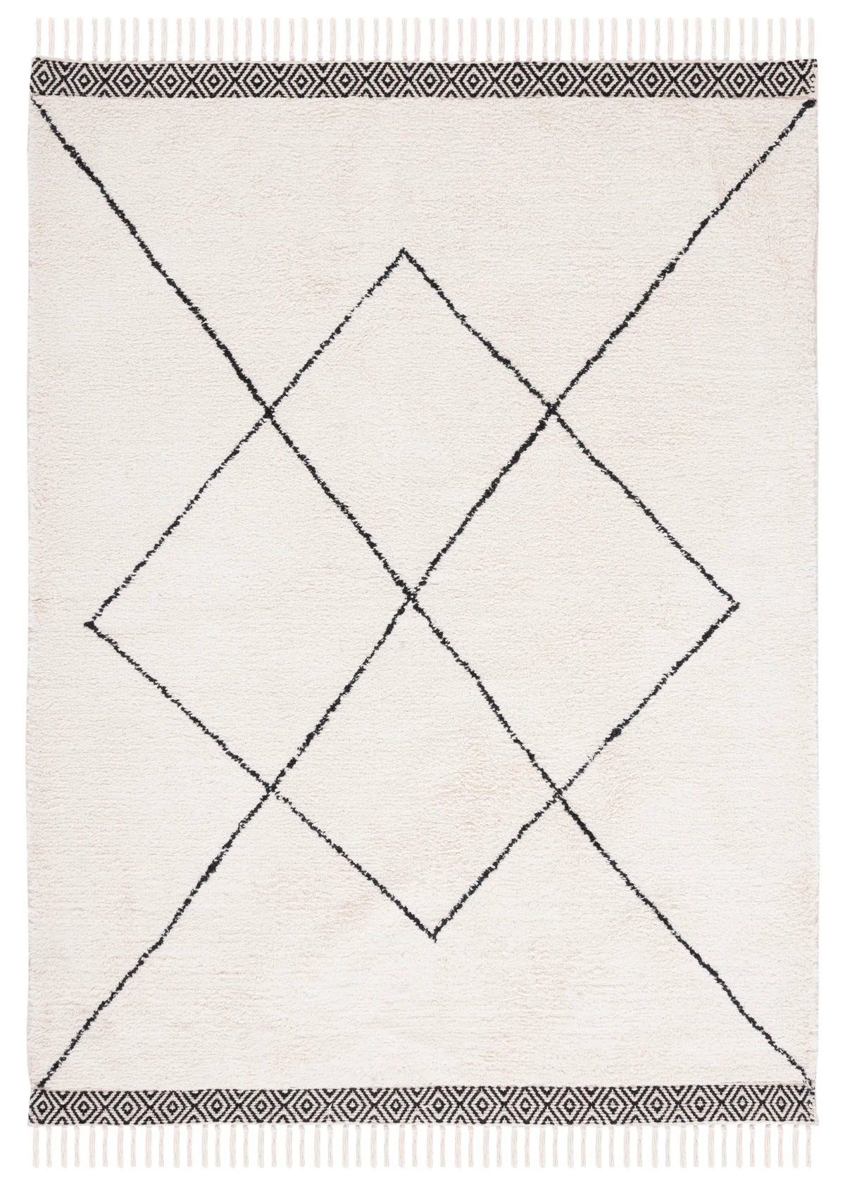 Safavieh Easy Care 3'-0" x 5'-0" Rug in Ivory / Black