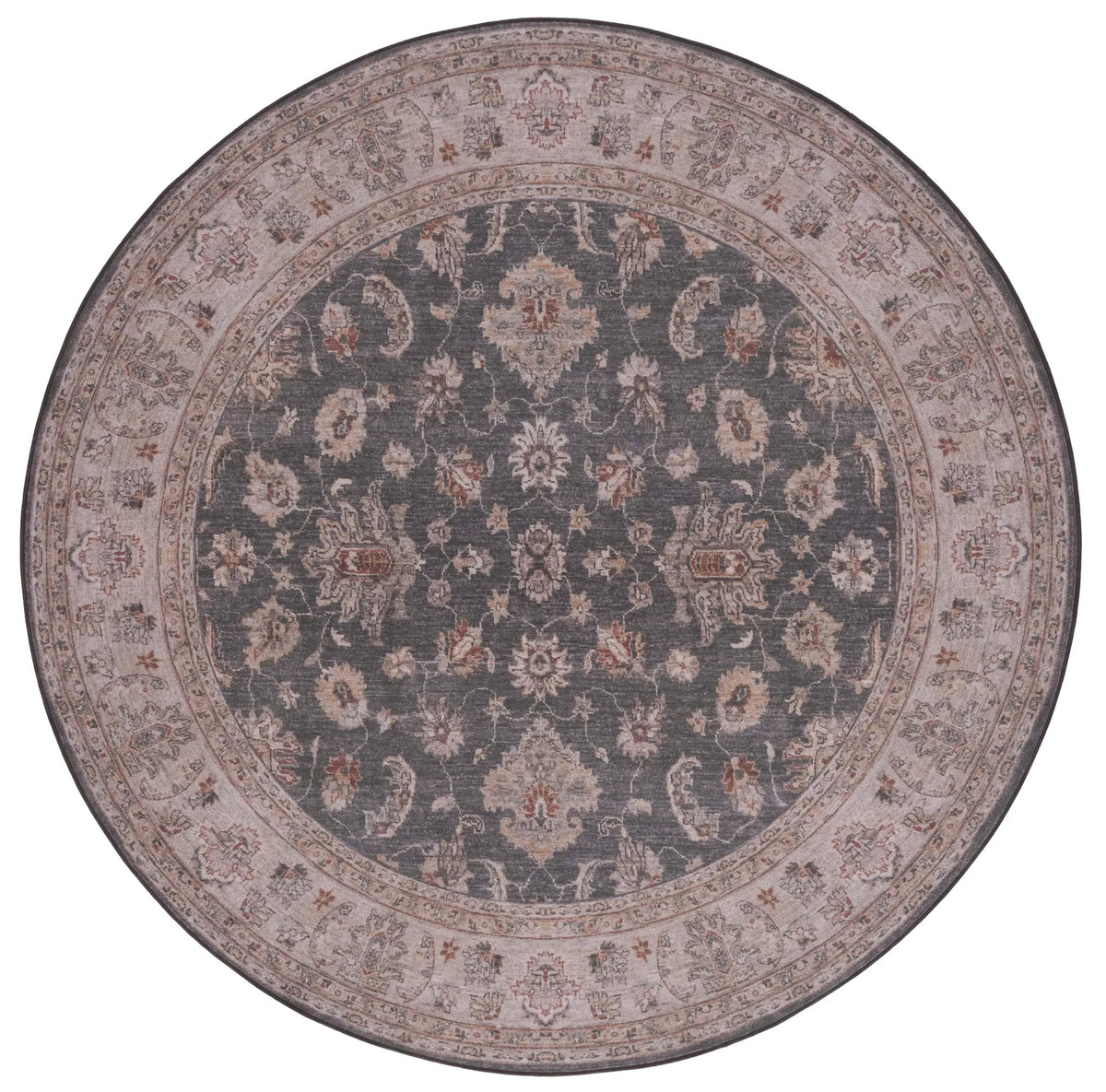 Safavieh Tucson 6'-0" x 6'-0" Rug in Dark Grey / Beige