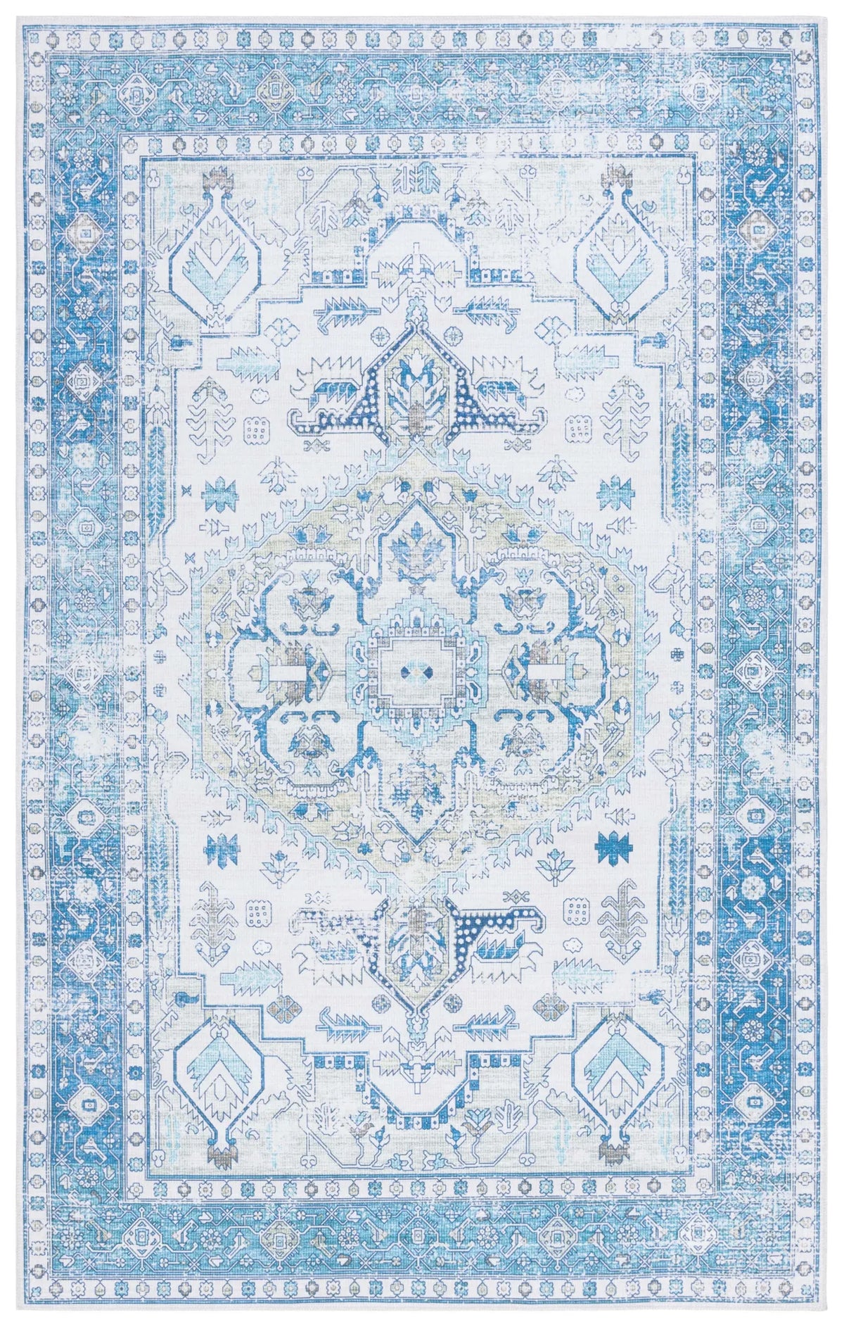 Safavieh Arizona 4'-0" x 6'-0" Rug in Beige / Blue