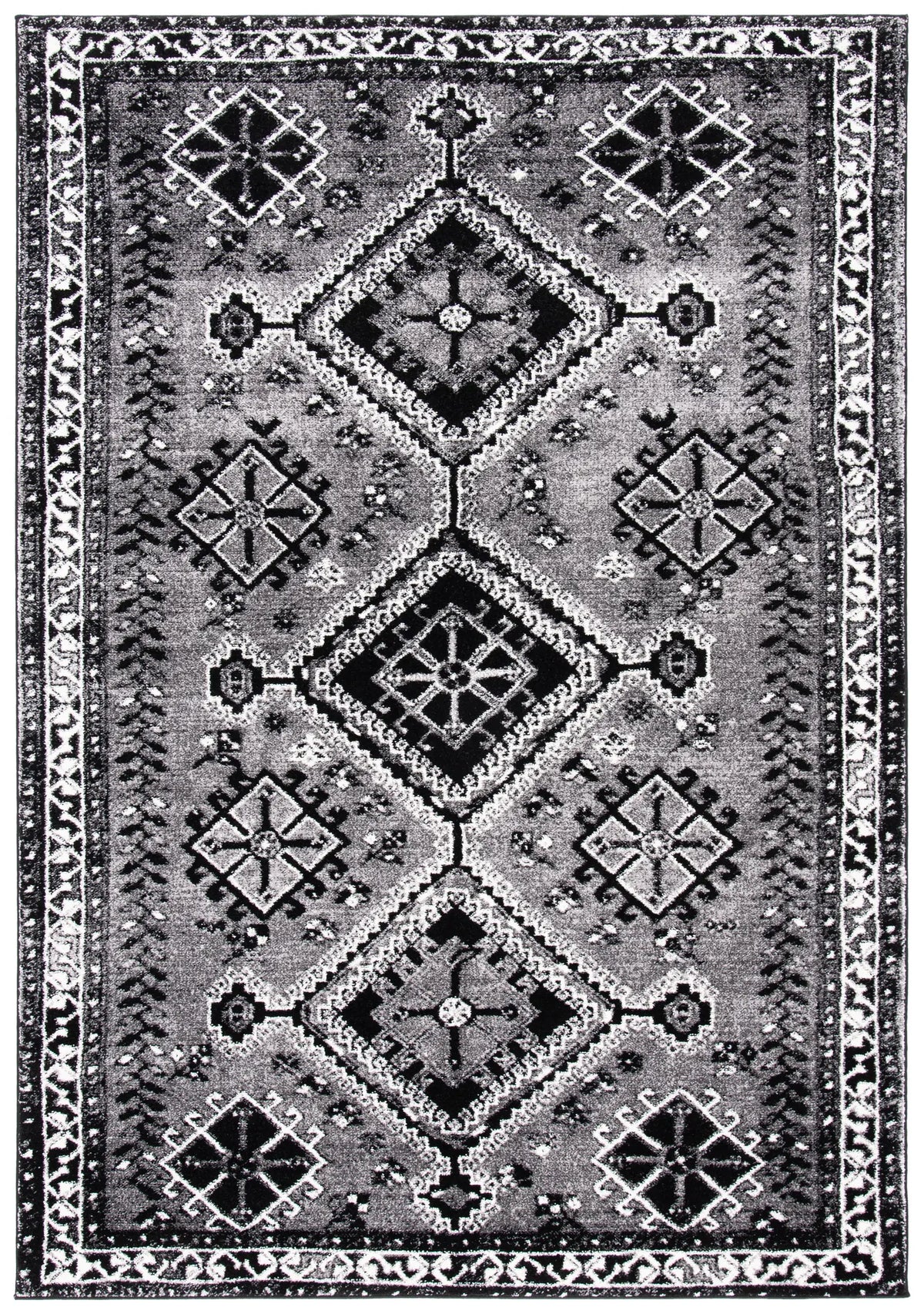 Safavieh Vintage Hamadan 4'-0" x 6'-0" Rug in Grey / Black