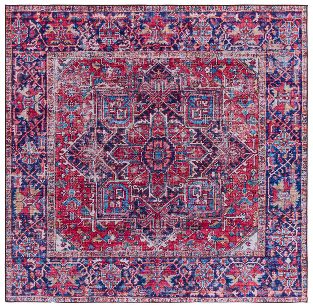 Safavieh Tucson 6'-0" x 6'-0" Rug in Red / Navy