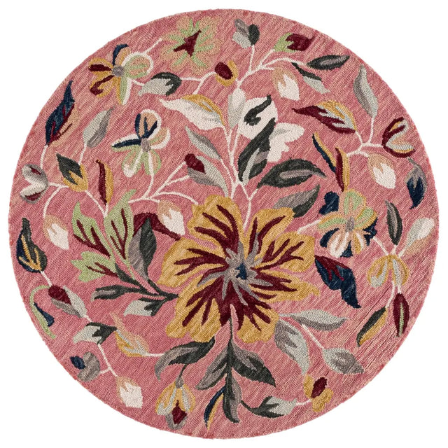 Safavieh Jardin 5'-0" x 5'-0" Rug in Pink / Green