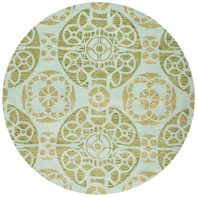 Safavieh Wyndham 7'-0" x 7'-0" Rug in Turquoise / Green