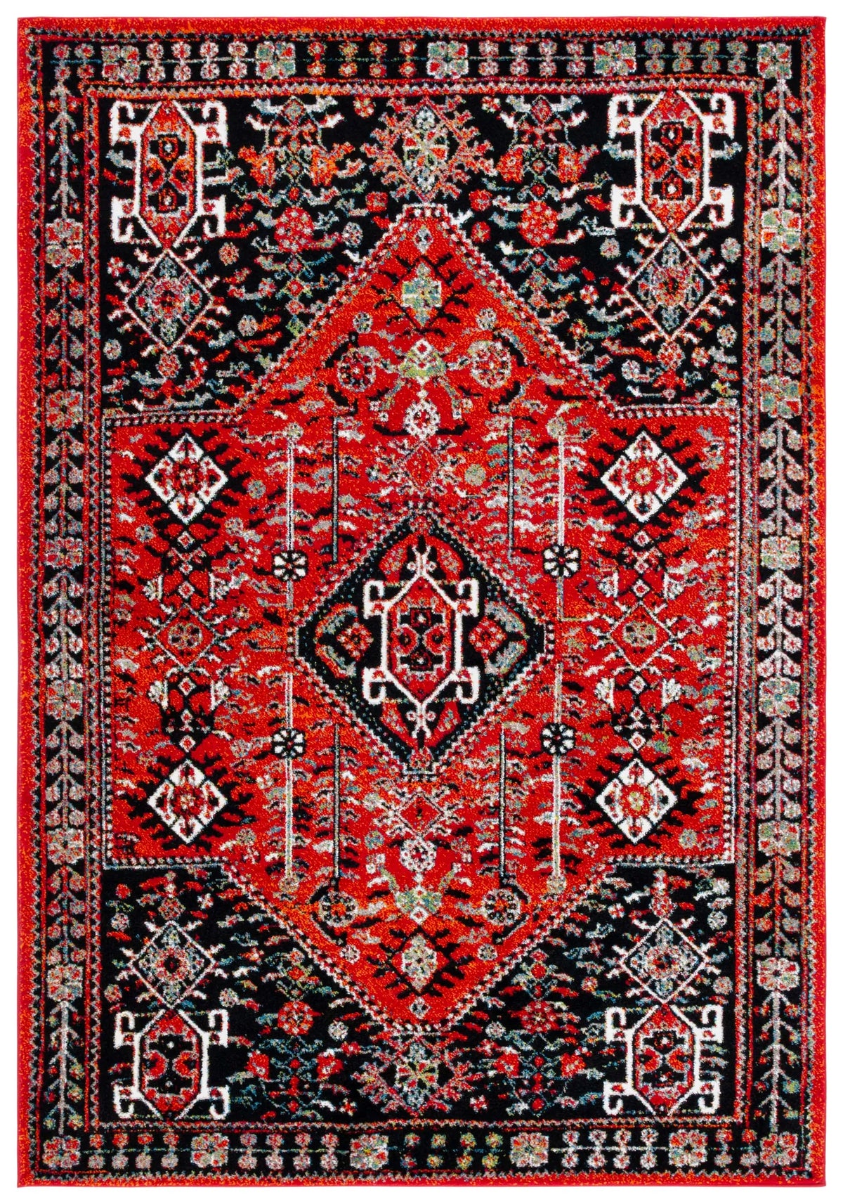 Safavieh Vintage Hamadan 4'-0" x 6'-0" Rug in Red / Black