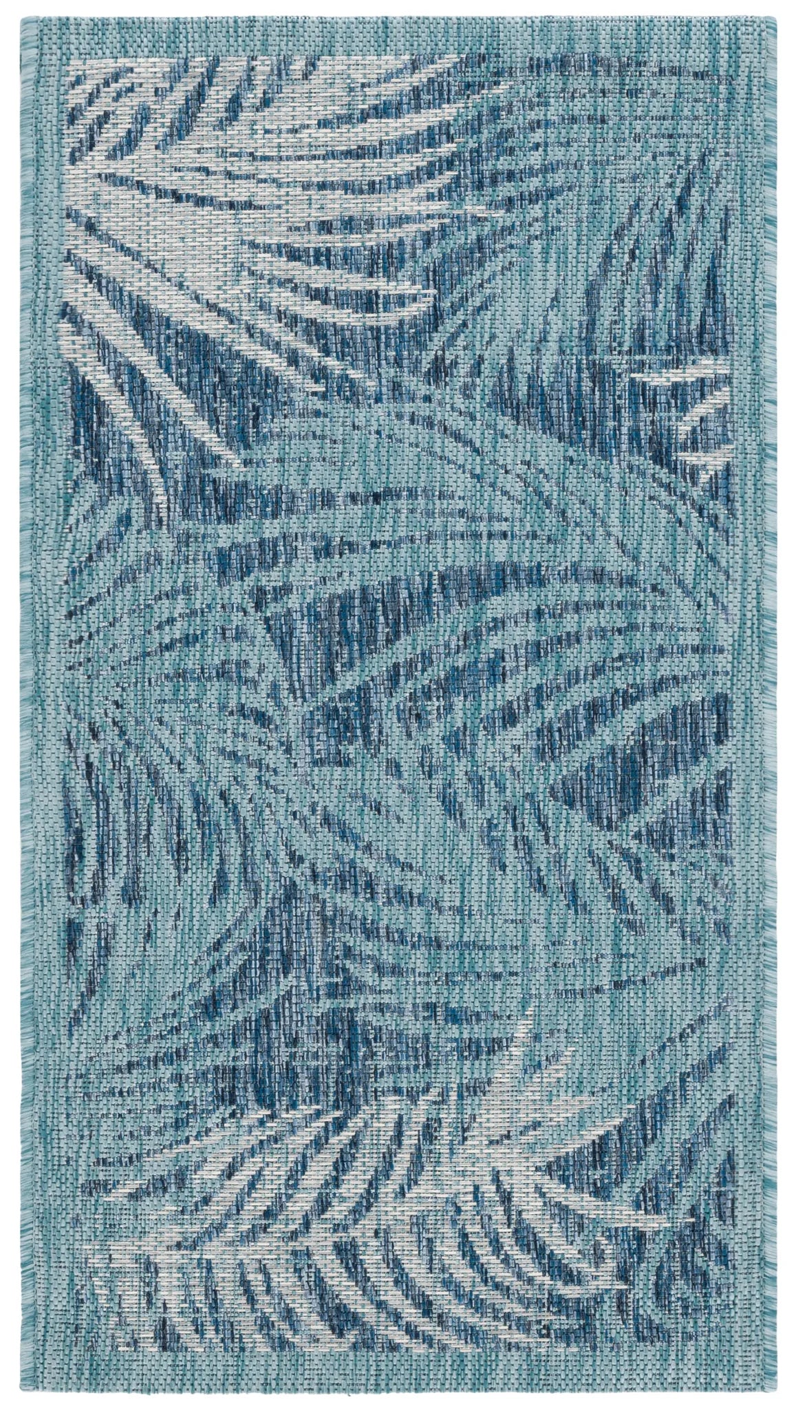 Safavieh Courtyard 2'-0" x 3'-7" Rug in Aqua / Navy