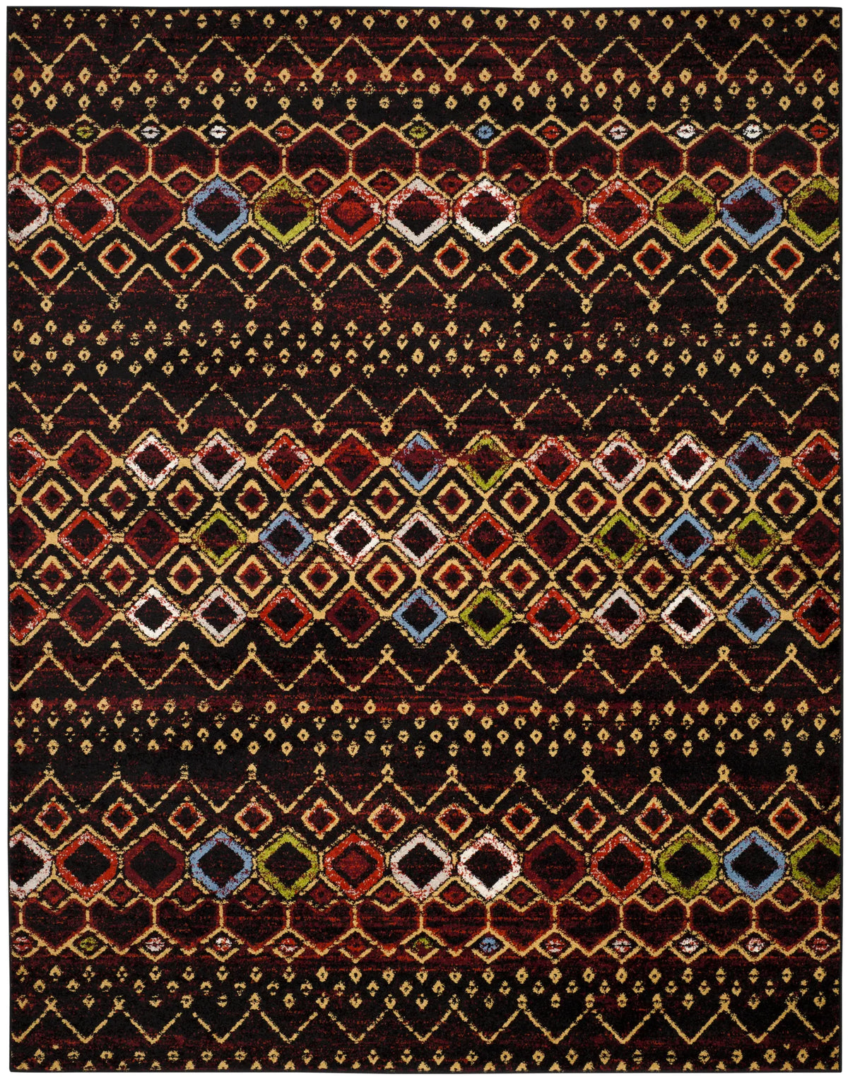 Safavieh Amsterdam 10'-0" x 14'-0" Rug in Black / Multi