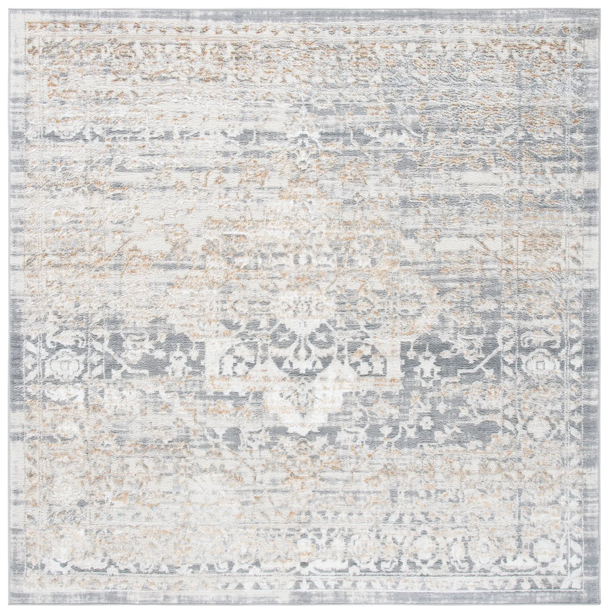 Safavieh Orchard 6'-7" x 6'-7" Rug in Grey / Gold