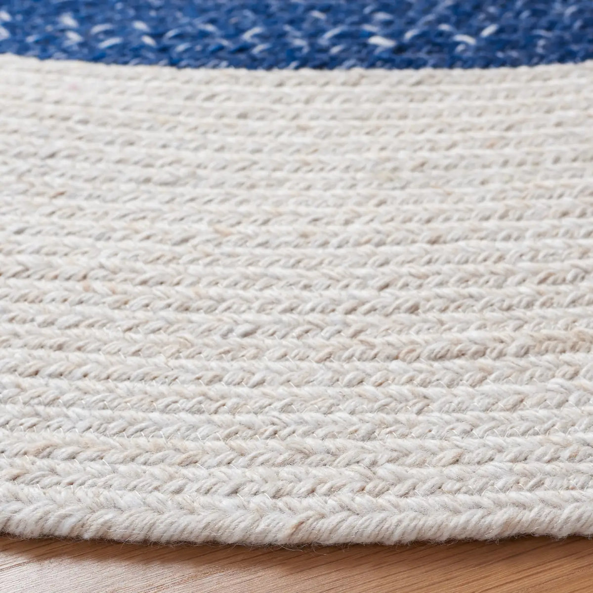 Safavieh Braided 5'-0" x 5'-0" Rug in Navy / Ivory