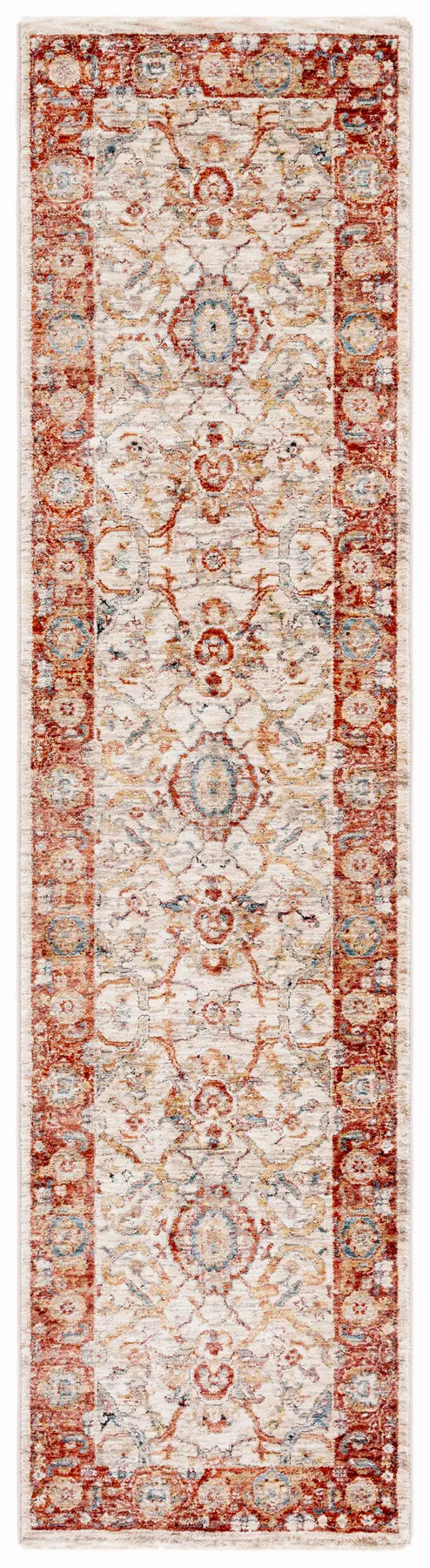 Safavieh Valencia 2'-0" x 8'-0" Rug in Ivory / Rust