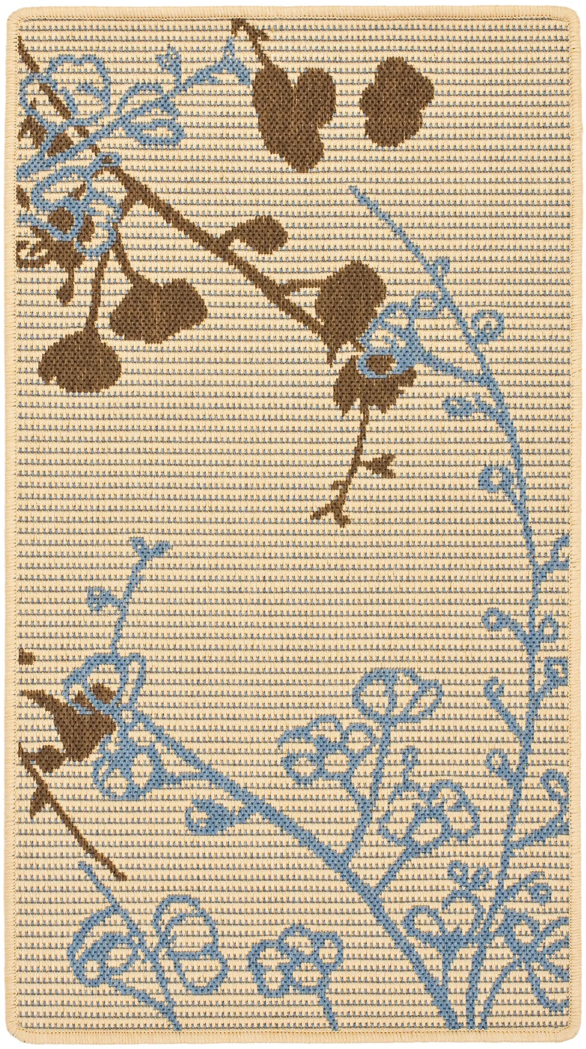 Safavieh Courtyard 2'-0" x 3'-7" Rug in Natural Brown / Blue