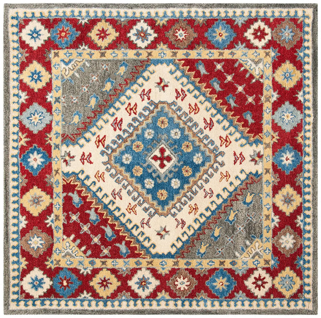 Safavieh Antiquity 6'-0" x 6'-0" Rug in Red / Ivory