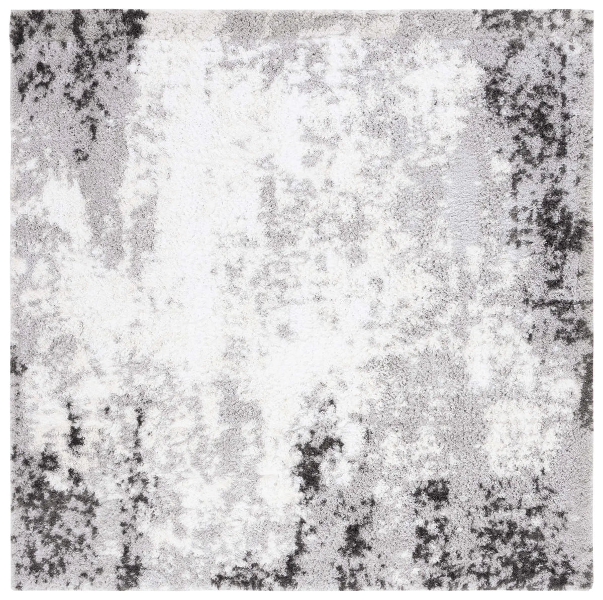 Safavieh Berber Shag 7'-0" x 7'-0" Rug in Light Grey / Dark Grey