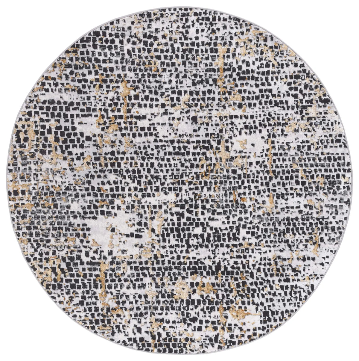 Safavieh Amelia 6'-7" x 6'-7" Rug in Charcoal / Gold