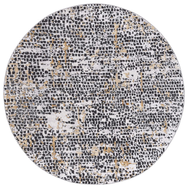 Safavieh Amelia 6'-7" x 6'-7" Rug in Charcoal / Gold