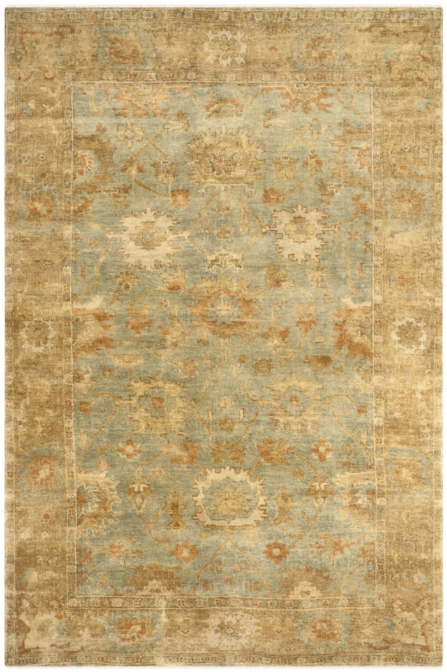 Safavieh Oushak 6'-0" x 9'-0" Rug in Dark Green / Brown
