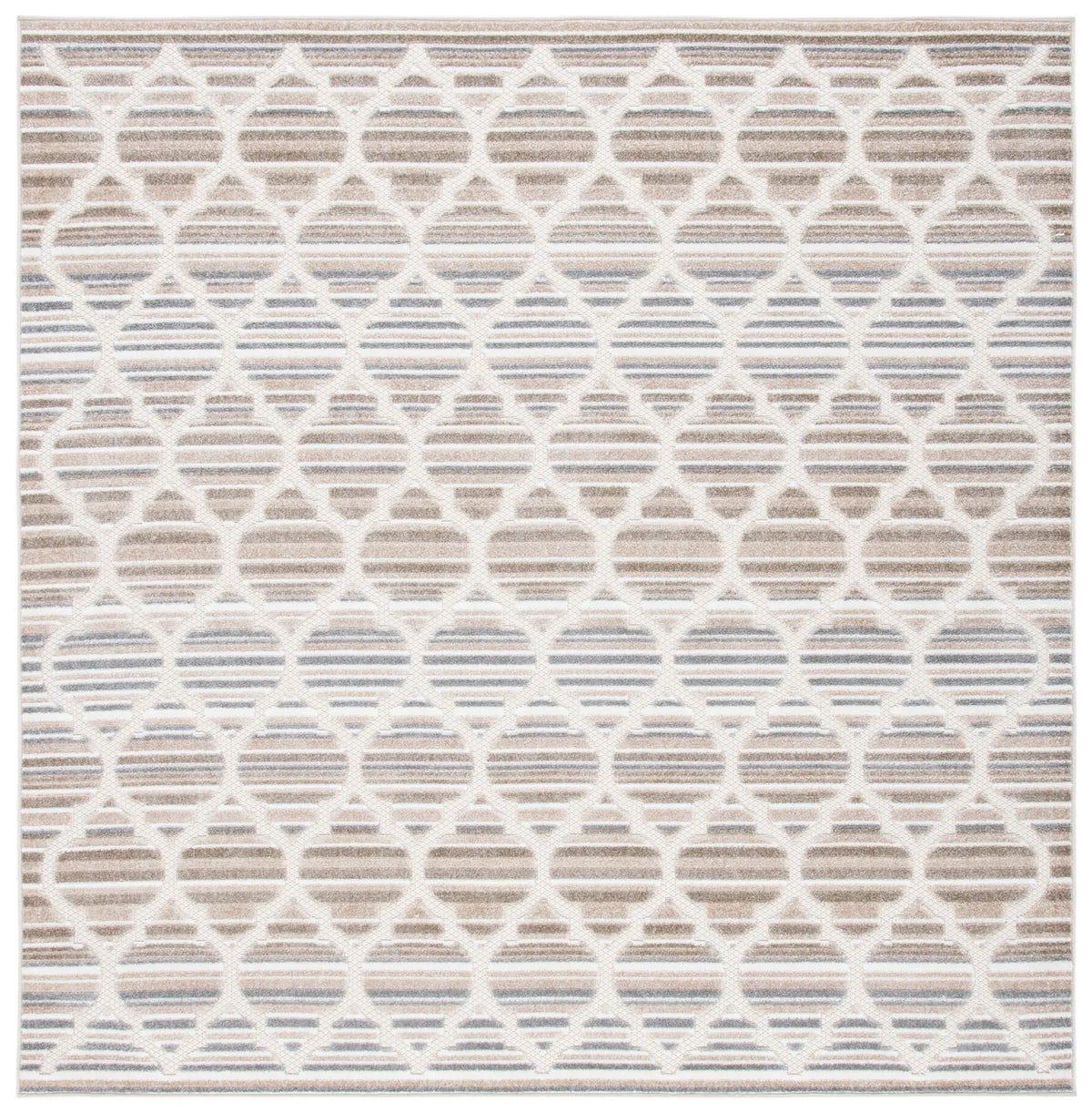 Safavieh Cabana 6'-7" x 6'-7" Rug in Grey / Ivory
