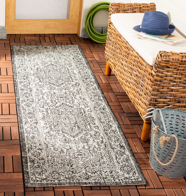 Safavieh Courtyard 2'-3" x 10'-0" Rug in Slate / Grey