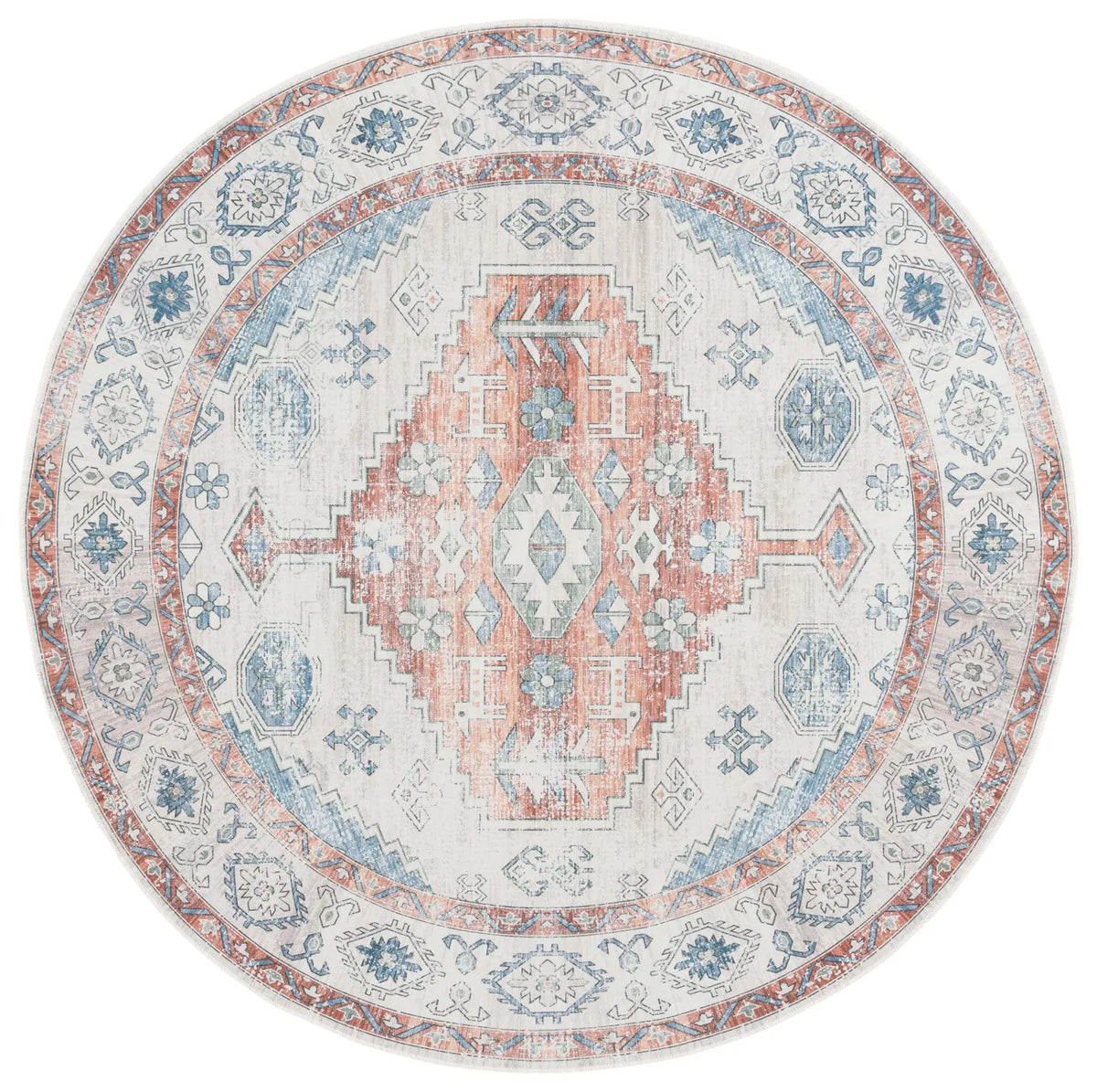 Safavieh Arizona 6'-0" x 6'-0" Rug in Rust / Beige