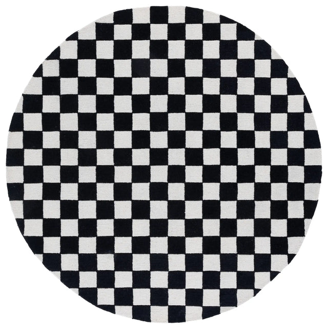 Safavieh Ebony 6'-0" x 6'-0" Rug in Black / Ivory