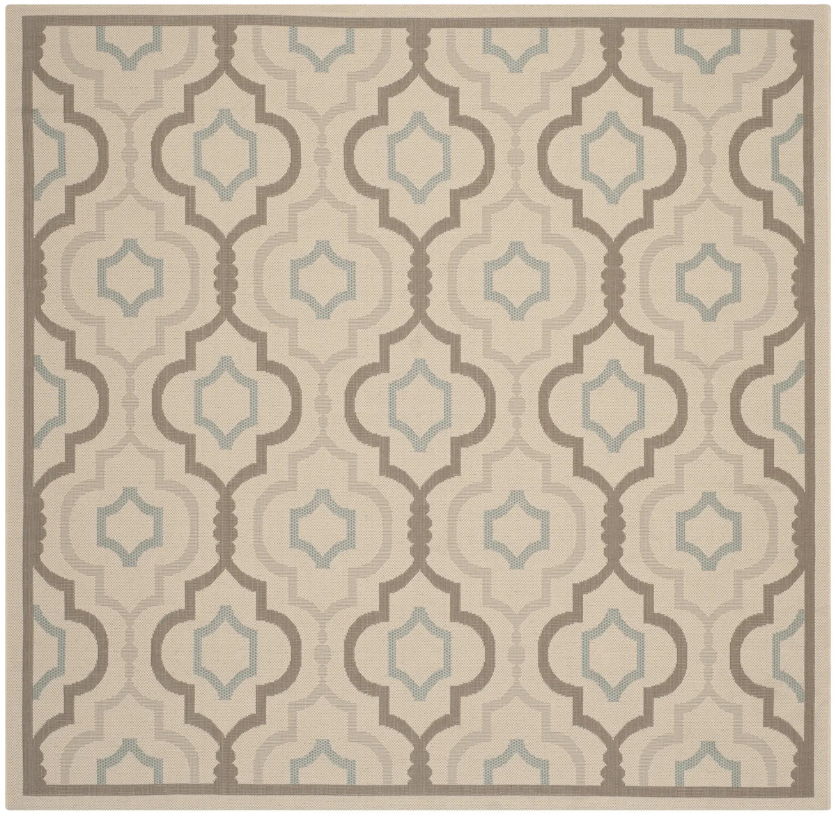 Safavieh Courtyard 6'-7" x 6'-7" Rug in Beige / Dark Beig