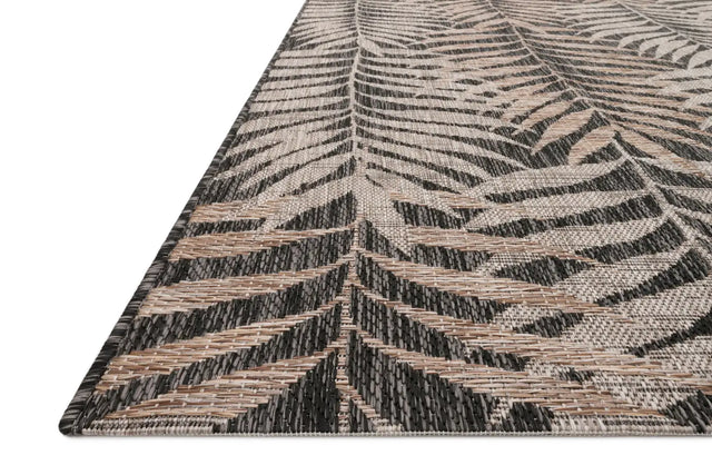 Loloi Isle Ie-08 Natural / Black Rugs - rug corner