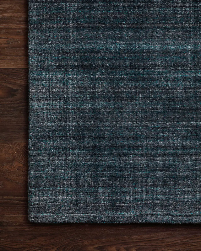 Loloi Pasadena Pas-01 Midnight Rug - corner on wood