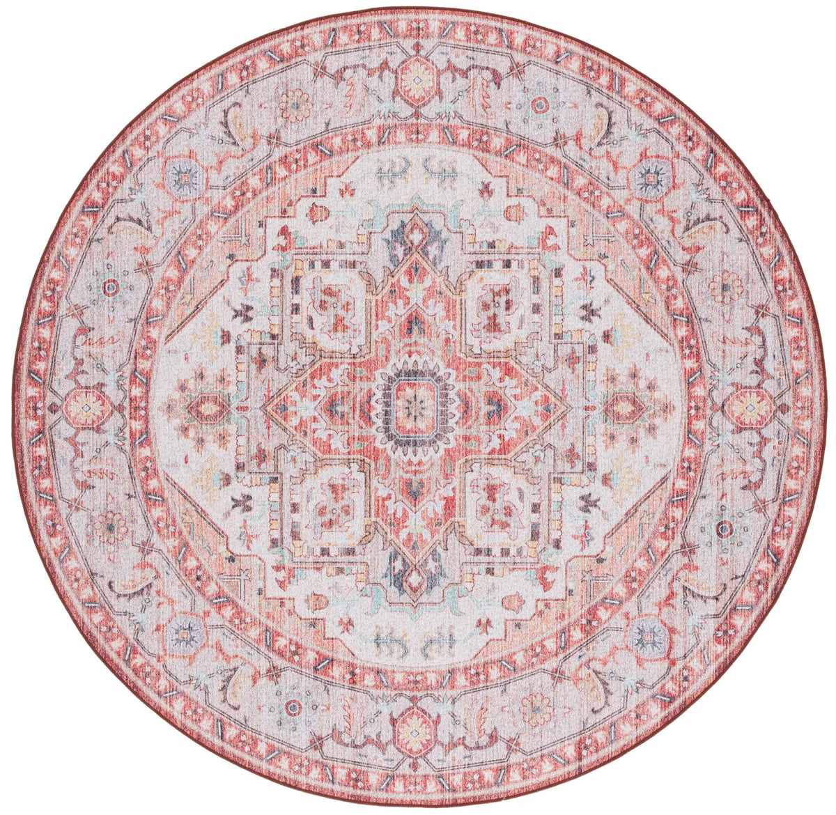 Safavieh Tucson 6'-0" x 6'-0" Rug in Light Rust / Beige