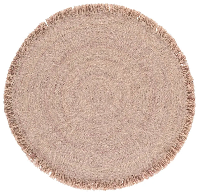 Safavieh Braided 5'-0" x 5'-0" Rug in Pink