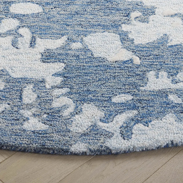 Safavieh Pine 6'-0" x 6'-0" Rug in Blue / Ivory