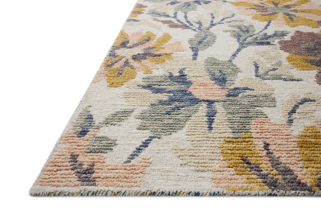 Loloi Tilly TIL-03 Bone / Multi Rug - rug corner